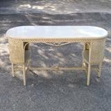 Oval Wicker Dresser Table