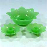 Fenton Jade Lotus Console Set
