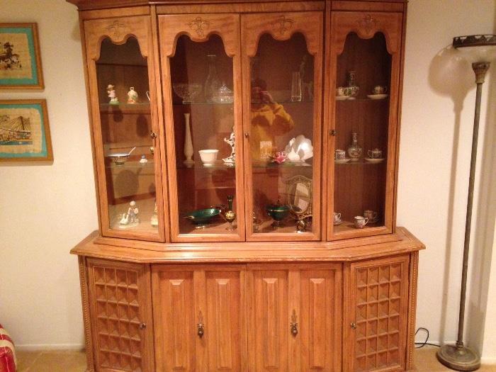 China Cabinet, all hardwood not particle board, two piece