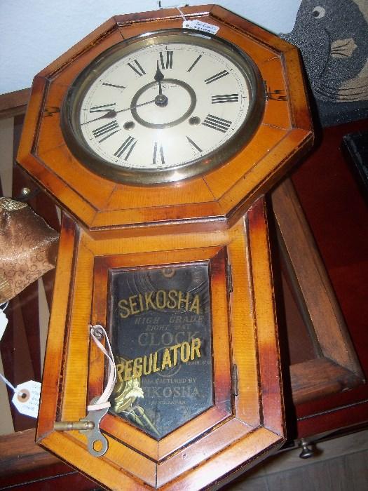 SEIKOSHA REGULATOR CLOCK WITH KEY