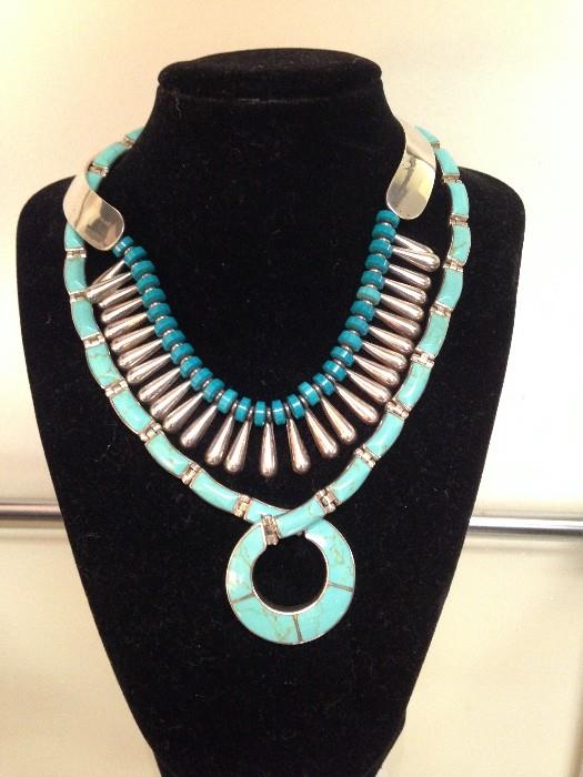 Turquoise & sterling necklaces