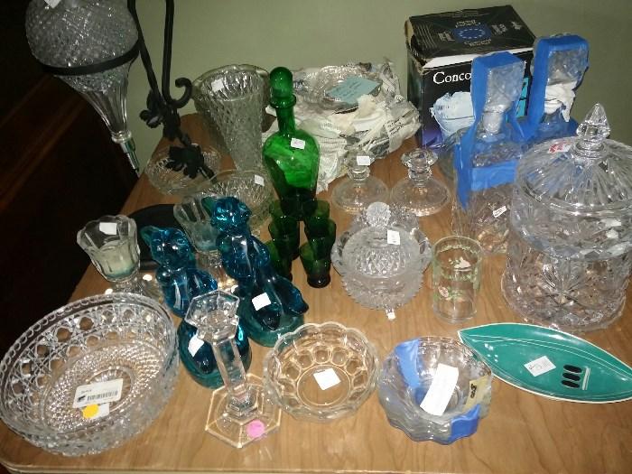 One of many tables of Crystal, Glass, and Ceramics.