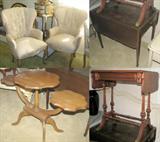 Vintage furniture and tables