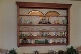 DISTRESSED PINE PLATE RACK/SHELF
