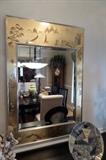 ORIENTAL REVERSE PAINTED MIRROR