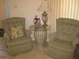 light sage green reclining chairs
