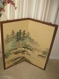 hand painted Japanese silk screen