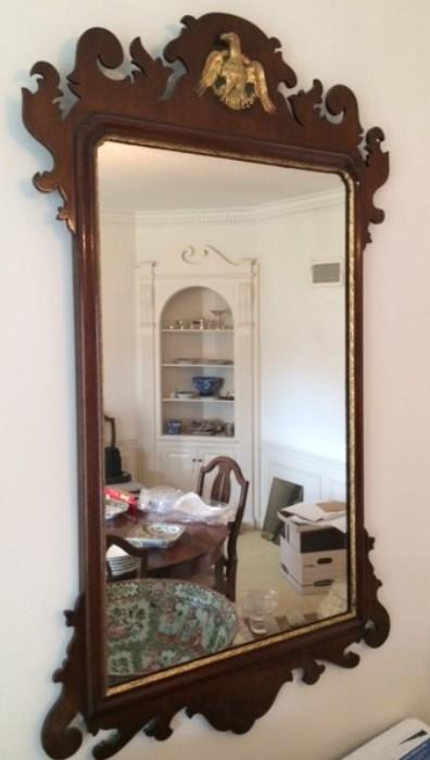 Chippendale mirror with Eagle medallion