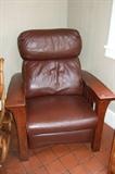 Contemporary Stickley 'Bustle Back' leather Morris Recliner