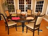 Dinette set with lazy susan and leaf