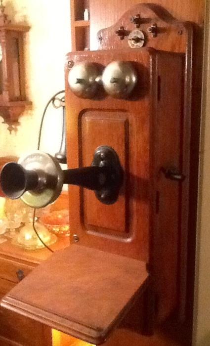 Antique wall telephone