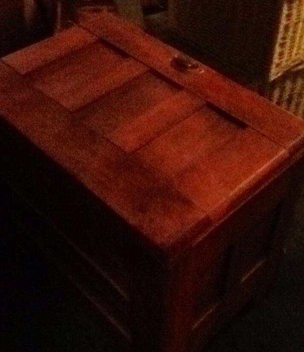 Antique oak ice box