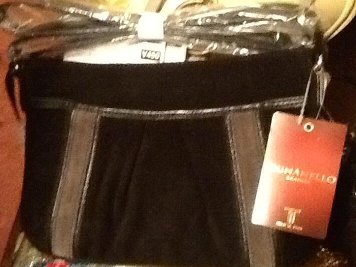 Gorgeous black suede new Tignanello purse