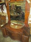 Art Deco dresser with light under glass, reduced to $195