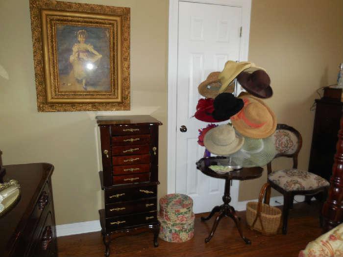 Jewelry Cabinet, Collection of Hats