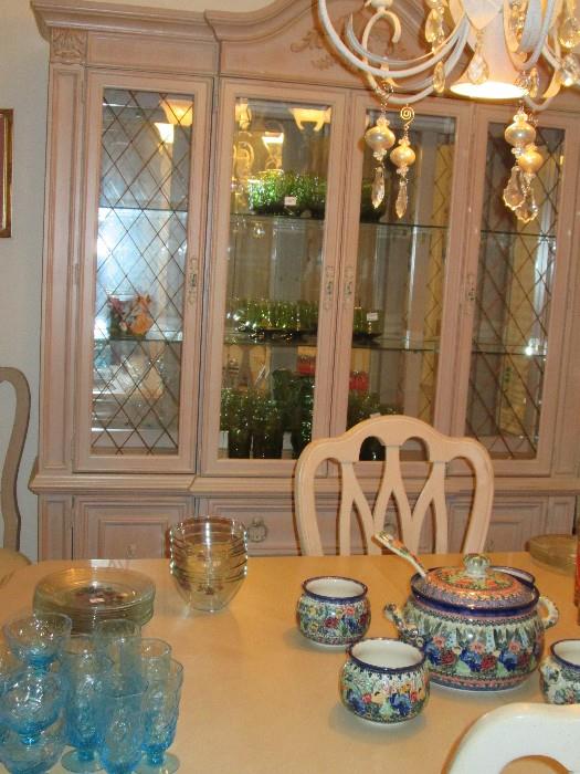 Stanley table and china cabinet.