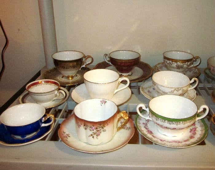 Porcelain and fine china teacups from Germany