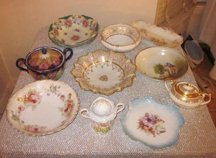 Just a few of the very many vintage bowls and serving pieces.