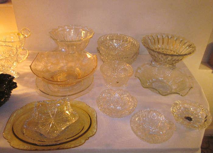 Crystal and Depression glass