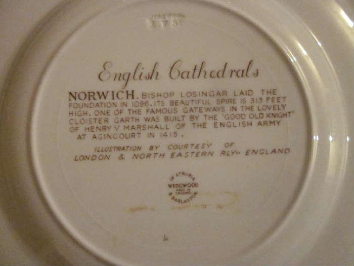Wedgwood plate - English Cathedrals