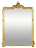 LOT 1: A FRENCH LOUIS XVI STYLE GILTWOOD MIRROR