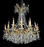 LOT 3: A FRENCH BRONZE AND CRYSTAL EIGHTEEN-LIGHT CHANDELIER