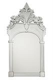LOT 12: A VENETIAN CUT AND ETCHED GLASS MIRROR 