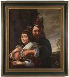LOT 51: FLEMISH SCHOOL
(19th century)
The Embrace
Oil on canvas
