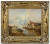 LOT 54: VAN CLEEF
(20th century)
Dutch River Landscape
Oil on canvas