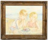 LOT 68: ILONA ROYCE-SMITHKIN
(American, 20th century)
Rachel and Her Brother
Oil on canvas