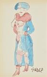 LOT 72: ATTRIBUTED TO GEORGE GROSZ
(German, 1893-1959)
Untitled
Watercolor and pencil on paper