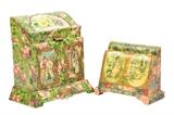LOT 103: TWO VICTORIAN CELLULOID DRESSER BOXES
