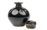 LOT 153: JIM MALONE
(British, born 1946)
Vase
Covered Box
Hand-thrown pottery, tenmoku glaze (two works)