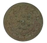 LOT 163: A CHINESE ARCHAIC FORM BRONZE MIRROR