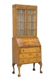 LOT 206: A GEORGIAN STYLE SECRETARY BOOKCASE