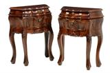 LOT 239: A PAIR OF ITALIAN BAROQUE STYLE BEDSIDE CABINETS 