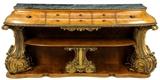 LOT 241: AN ITALIAN PARCEL GILT BURLWOOD AND MARBLE BUFFET