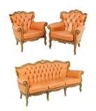 LOT 261: A FRENCH LOUIS XV STYLE SALON SUITE