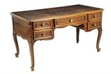 LOT 276: A FRENCH LOUIS XV STYLE OAK BUREAU PLAT