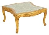 LOT 280: A FRENCH LOUIS XV STYLE GILTWOOD LOW TABLE