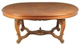 LOT 293: A FRENCH LOUIS XV STYLE OAK DINING TABLE