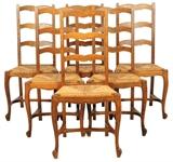LOT 337: A SET OF SIX FRENCH PROVINCIAL STYLE CHAIRS