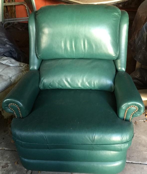 1960's club house leather arm chair.