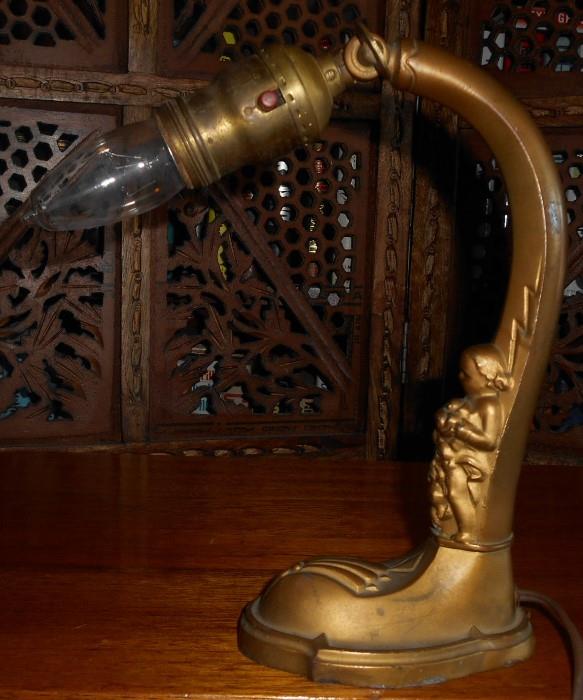 10920's Art Deco watchmaker's lamp. No shade as issued.