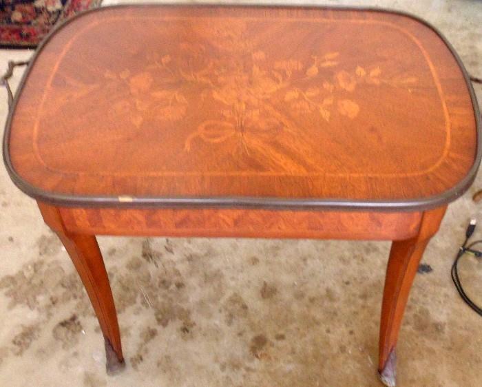 Late 1800's inlaid with ormolu coffee table.