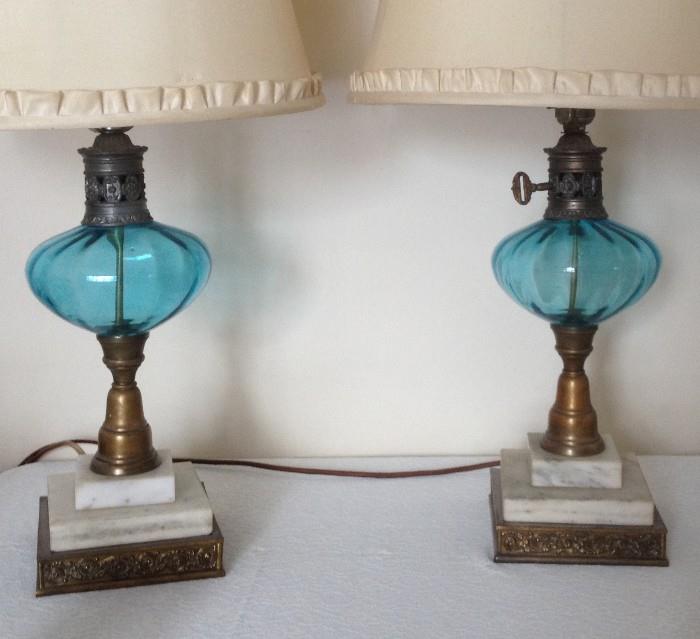 Blue Glass Lamps