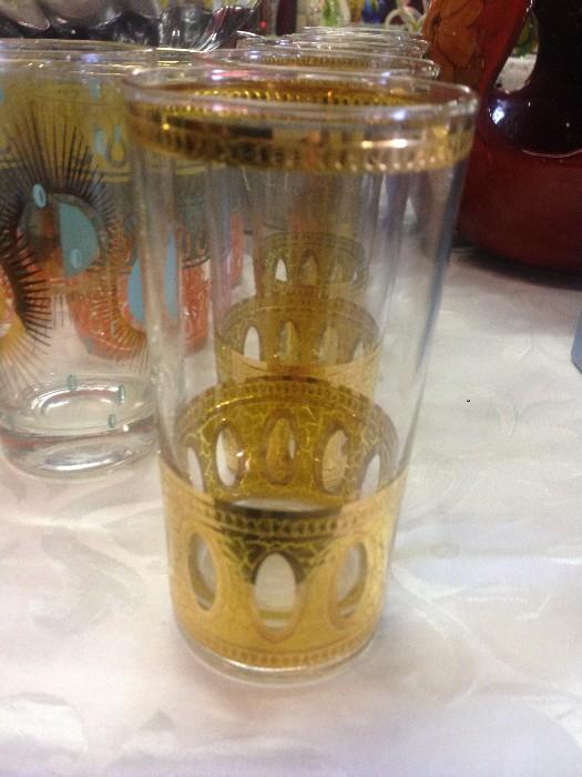 Gold Drinking Glasses 