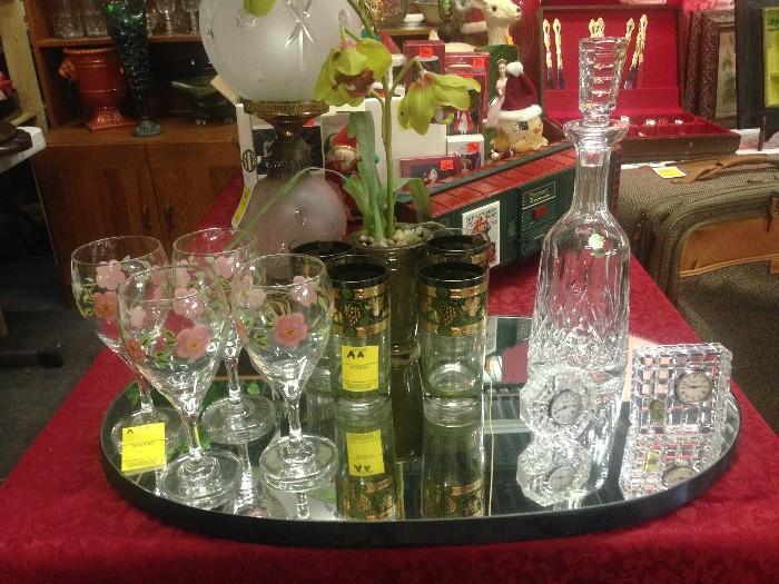 Various Glasses (Some Waterford Crystal)