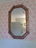 Very large orate wood mirror.