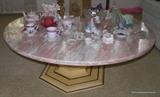 Italian marble/French provincial Circular Coffee Table